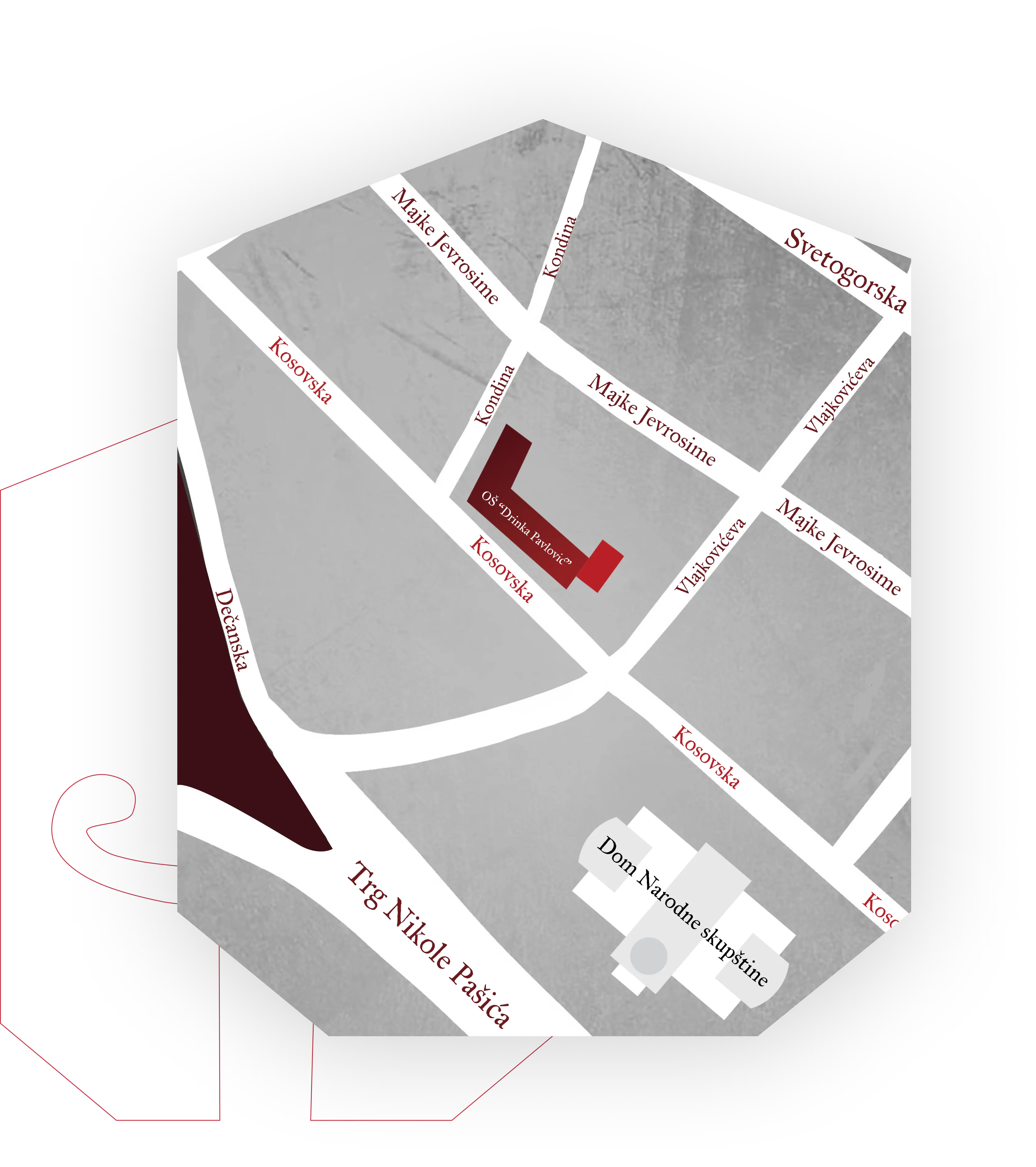 Mapa lokacije — Kosovska 19, Beograd